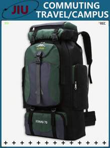 Sac d'alpinisme multifonctionnel, sac à dos léger et respirant, sac de voyage de grande capacité, sac de randonnée , sac de bagage multifonctionnel, sac de camping simple, sac de ski quotidien, convenant pour les voyages, les vacances, l'alpinisme, le ski, la randonnée, le camping, les sports de plein air, le déménagement, la prévention des tremblements de terre, les cadeaux de Noël, les cadeaux d'anniversaire