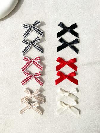 30pcs Women's Colorful Ribbon Bow Hair Clips, Sweet & Elegant Princess, Barrettes, Satin Bows, Y2K Fairy Style Hair Accessories For Daily Use, Cute Mini Bow Hairpins Claw Clips, School Stuff, College, Winter Outfit For Women, Classy