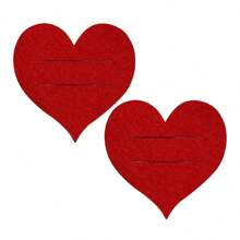 10/20/50/100pcs Mini Heart Shaped Cutlery Holder/Utensil Bags, Felt Heart Cutlery Sets With Napkin And Rose Flower Clips, Perfect Choice For Holidays, Weddings, Anniversaries, Birthday Parties To Create A Romantic Ambiance, Dining Table Decor
