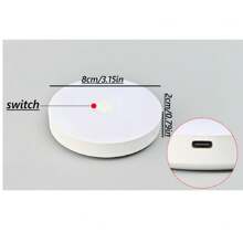 2-In-1 Smart Lighting System Motion Sensor Strip Light (10-50cm) + Button-Control Round Lamp (8cm) 3-Color & Extra 4/8-Piece Magnetic Pad Kit No Tools Installation & Whole-Home Coverage USB Rechargeable Cabinet Light For Stairs/Closet/Balcony Christmas Home Upgrade Gift For Students & Housewives