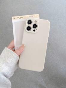 米色直边防震材质手机壳适用于 Apple 17/ 17 Pro/ 17 Pro Max/ Air/16/15/14/13、S25 Ultra/S24 Ultra/S23 Ultra/A07/A17、Redmi、VIVO、OPPO - 米色 - 查看 3