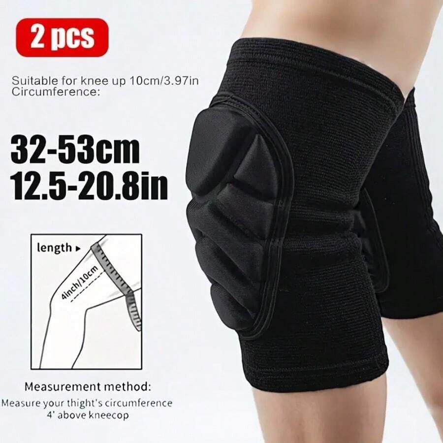 1Pair Of Thickened EVA Sponge Knee Pad Elastic And Breathable Knee Support Suitable For Dancing Volleyball Running Basketball Same Style For Men And Women