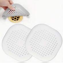 10/5/1pcs Silicone Hair Drain Catcher, Non-Electric Suction Power Hair Filter For Shower, Bath Tub And Kitchen Sink, Square Shape Easy To Clean Hair Collector Back To School