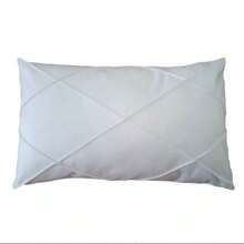 Kit 2 Rectangular Suede Draped Baguette Cushion 30cmx50cm - 白色 - 查看 2