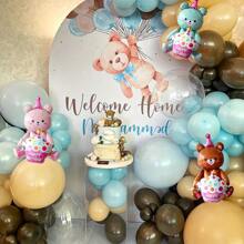 1 szt. Słodki balon foliowy w kształcie misia, balon urodzinowy na imprezę tematyczną, dekoracja, artykuły imprezowe, ujawnienie płci, dekoracje urodzinowe