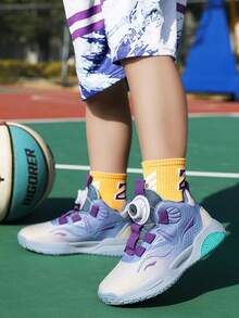 2025 Latest Style Basketball Sneakers For Teens - Baby Blue - View 4