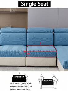 1件装弹力沙发套，防水防滑，四季通用，可机洗，宠物友好，适用于卧室和客厅的L型及1/2/3/4座沙发，柔软面料家具保护套 - 寶藍色 - 查看 18