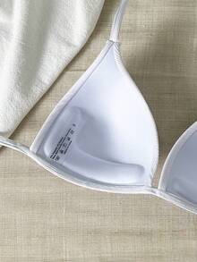 1pc White Striped Casual Camisole Top, Versatile