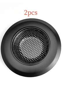 2 paquetes de coladores de acero inoxidable para fregadero de cocina - Diámetro grande de 4.5 pulgadas, anti-obstrucción con micro perforación, borde ancho - Multicolor - Ver 2