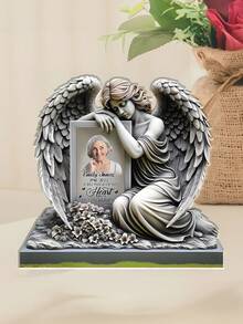 Customized Angel Memorial Acrylic Plaque - Memorial Gift For Family - Angel Forever, Angel In Our Hearts Forever. Father's Day Gift, Multifunctional, Decorative, Reusable, Exquisite And Fashionable, High Quality, Colorful, Modern Minimalist, Customizable, Personalized, Unique, Home Decor, Customized Crafts, Home Living, Christmas Home Atmosphere, Souvenir, Reusable, Cute, High Quality, Elegant Living, Art Living - Angel's Blessing 3 - View 7