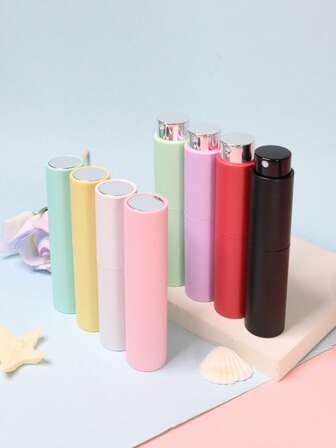 1pc 0.34oz Refillable Glass & Plastic Portable Travel Perfume Spray Bottle, Carry Liquid Cosmetic Container, Unscented, PVC-Free, Twist-On Sprayer, For Perfume & Cosmetics, Suitable For Men & Women, Good Gift For Mother