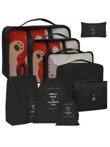 10 قطعة/طقم منظم السفر ، بما في ذلك: حقيبة مستحضرات التجميل ، حقيبة المكياج ، حقيبة الأحذية ، حقيبة المكياج ، علبة مستحضرات التجميل ، منظمات الملابس ، صندوق العطر ، صندوق المكياج ، حقيبة الملابس الداخلية ، حقيبة الملابس ، منظم الملابس المقاوم للماء ، حقيبة الملابس الداخلية والأحذية القابلة للطي ، حقيبة اليد ، حقيبة الاكسسوارات ، حقيبة الخزانة ، أكياس التخزين ، اكسسوارات السفر ، طقم منظم الأمتعة