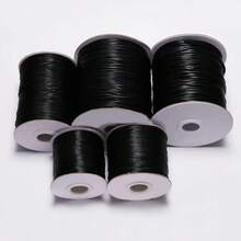 10Meters 0.5mm-2.0mm Black Leather Cord Waxed Thread Strings Necklace Bracelets Rope For Jewelry Making DIY Findings - Multicolor - View 10