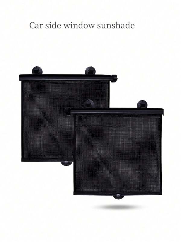 1pc Retractable Automotive Side Window Sunshade, Car Roller Sunshade, UV & Glare Protection, Car Travel Accessory