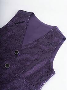 Men's Party Sequined Vest, Men's Vest, Sequined Fabric
