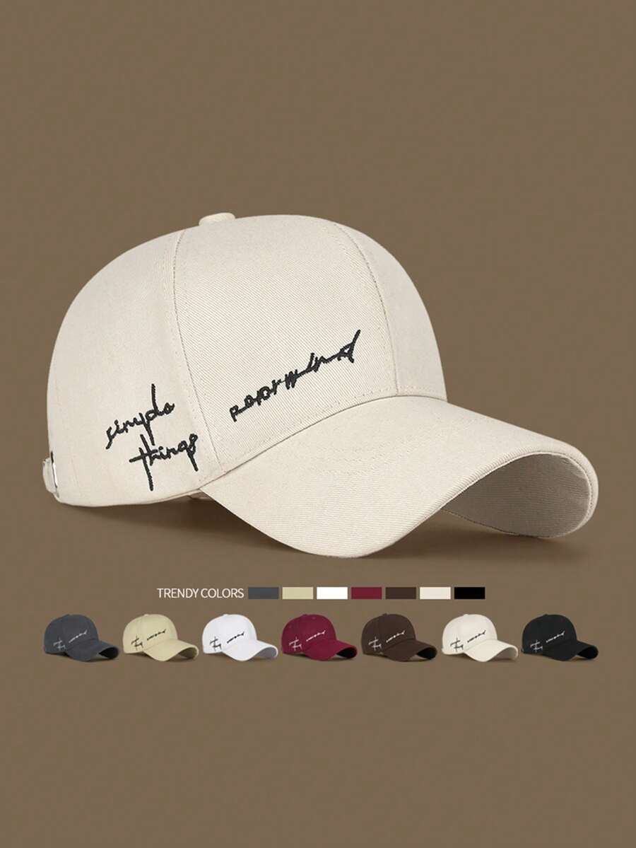 1pc & Versatile Letter Embroidery Baseball Cap, Fashionable Streetwear Style For Students - Baseball Cap - View 1