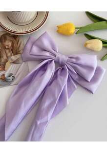 1 buc violet elegant retro culoare solidă mare Streamer fundă agrafă de păr, potrivită pentru uz zilnic și cadouri de festival, petrecere gheare agrafe de păr gheare de păr agrafe de păr