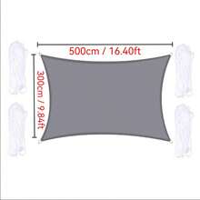 1pc Sunshade Canopy, Waterproof, UV-Resistant Rectangular Sunshade Cloth, Suitable For Outdoor Camping, Patio, Garden, Swimming Pool, Amusement Park, Made Of 210D Thin Waterproof Oxford Cloth - Multicolor - View 43