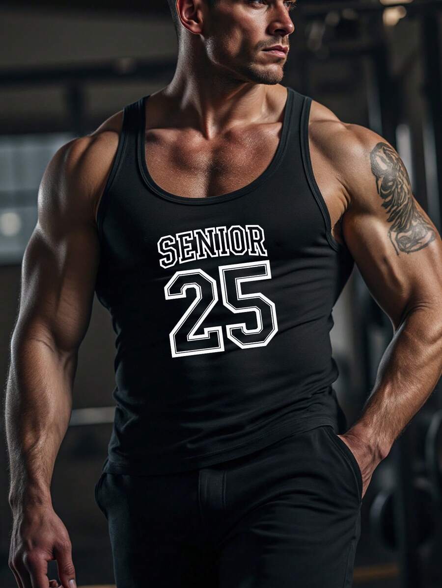 VitaFith European And American Style Men's Muscle-Fit Athletic Running Fitness Outdoor Sports Tank Top, Spring/Summer - Black - View 1