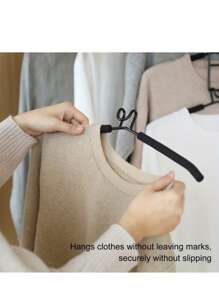 5 Packs Metal Heavy-Duty Space-Saving Coat Hangers, 5-In-1 Multi-Layer, With Non-Slip Foam Padding, For Coats, Sweaters, Suits And T-Shirts