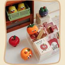 Fruit Scented Candles Accompanied By Gifts Cartoon Cute And Funny Fruit Candles Handmade Scented Candles Scented Soybean Wax Candles Birthday Candle Party Home Decoration Halloween Christmas Anniversaries Wedding Photo Props Home Decoration Gifts Valentine's Day Accompanied By Gifts And Other Occasions