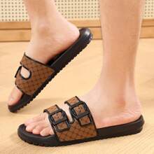 Pantuflas casuales para hombres, sandalias ligeras y cómodas de correa deslizable para verano y playa