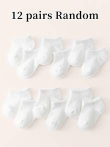 12 双婴儿防滑心形图案袜子，适合 0-3 岁，春夏