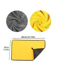 1 pieza Toalla de microfibra superabsorbente para limpieza de autos - Toalla mullida y gruesa de tamaño extra grande para pulido y cuidado del auto y limpieza del hogar, sin necesidad de electricidad, ideal para uso en exteriores, baño, cocina y patio