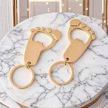 Mini Foot Shaped Bottle Opener Keychain, Zinc Alloy Portable Wine Opener