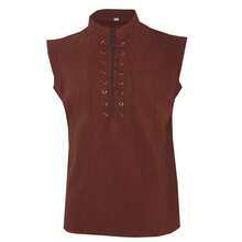 全新男士中世纪服装复古男士短背心家庭装 - 彩色 - 查看 16