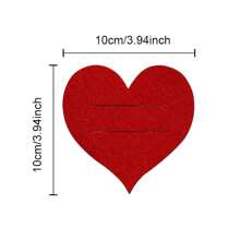 10/20/50/100pcs Mini Heart Shaped Cutlery Holder/Utensil Bags, Felt Heart Cutlery Sets With Napkin And Rose Flower Clips, Perfect Choice For Holidays, Weddings, Anniversaries, Birthday Parties To Create A Romantic Ambiance, Dining Table Decor