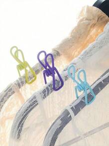 20 pièces Pinces à puce - Pinces en acier revêtu de PVC utilitaires pour sceller les emballages alimentaires, les sacs de chips, les vêtements et le papier - Paquet de 10 (couleur aléatoire) Pinces à linge multifonctions