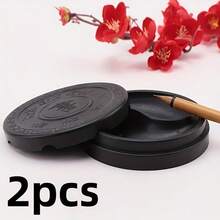 2pcs For Calligraphy Ink, Graphite, Art Supplies, Traditional Inkstone, Ink Bottle, Ink Cartridge, Inkstone