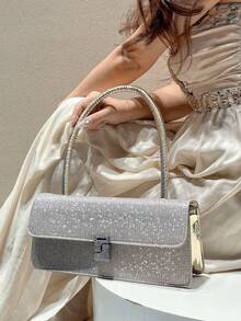 2025 Sparkling Crystal Wristlet & Hand Carry Evening Bag, Sophisticated Craftsmanship Luxury Party Clutch, Elegant Formal Occasion Purse For Ladies - Multicolor - View 3