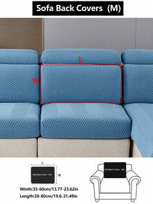 1件装弹力沙发套，防水防滑，四季通用，可机洗，宠物友好，适用于卧室和客厅的L型及1/2/3/4座沙发，柔软面料家具保护套 - 寶藍色 - 查看 14