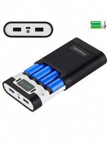 可拆卸移动电源芯18650电池免焊外壳移动电源盒 双USB免焊电池盒（不含电池）