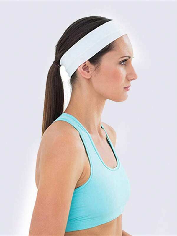 1 قطعة شريط رأس رياضي لسيدات من مادة ناعمة مناسب للتمارين والياقة البدنية والريشة الطائرة