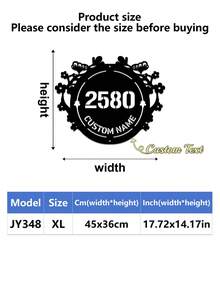 1pc Personalized Metal House Number, Custom Home Address Number Sign, House Number Plate, Wall Art, Housewarming, Birthday, Thanksgiving/Mother's Day/Father's Day, Personalized Gift For Family/Friends - Multicolor - View 100