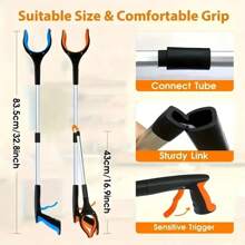 Foldable Gripper Extender Hand Tools Portable Garbage Grabber Pick Up Tools Household Cleaning Sanitation Tongs Sanitation Tools