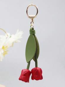 Đồ da thủ công Tulip, Mặt dây chuyền túi hoa, Móc chìa khóa, Mặt dây chuyền chìa khóa xe tự may thủ công Quà tặng phù dâu bằng hoa - Nhiều màu - Xem 5