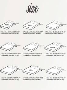 3 件套花卉床笠 3 件套（1 件床笠 + 2 个枕套，不含枕芯），日常柔软亲肤，四季室内卧室使用，天然家居装饰，透气床上用品 - 彩色 - 查看 4