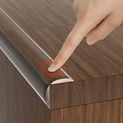 Tiras protectoras de silicona transparente - Tiras de borde de muebles de mesa, cubierta suave anti-golpes para alfeizar de ventana, protectores de esquina de mesa, pegatinas protectoras de silicona, diseño reforzado, adecuados para mesas, paredes y alféizares de ventanas