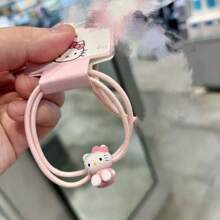 Sanrio -1pc/2pcs Hello Kitty Cartoon Cute Headband, Sweet And Versatile High Elasticity Rubber Band, Ponytail Headband Hair Accessory Headband. Home Bathroom Decor Fall Decor Back To School
