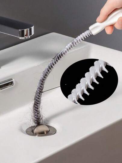 2/4pcs-Sewer Brush 45cm, Bathroom Sewer And Sink Cleaner, Threshold Cleaner, Flexible Cleaner, Clog Removal Tool