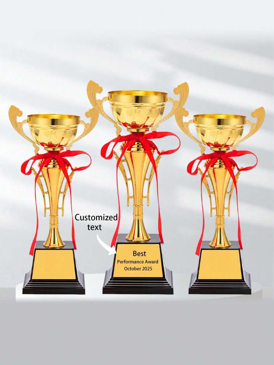 1 كأس معدني قابل للتخصيص لكرة القدم أو كرة السلة أو كرة الريشة، كأس ذهبي مصنوع من سبيكة حديد وبلاستيك ABS، جائزة مسابقة لرياضات كرة القدم والتنس، تصميم أنيق وعصري وكاجوال ومناسب للأشخاص التخصيصات والهدايا الفريدة للرجال والأصدقاء والعائلة في مناسبات الميلاد والعطلات والمسابقات الرياضية