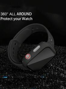 Conjunto de 3 peças para homens e mulheres com capa protetora integrada de vidro temperado, capa protetora casual e moderna, para 38/40/41/42/44/45/46/49 mm, para Series Ultra/SE/10/9/8/7/6/5/4/3/2/1, acessórios inteligentes para relógios