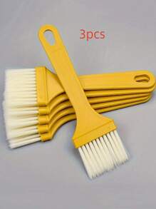1/2/3pcs Heat-Resistant Barbecue Silicone Basting Brush, Kitchen Pancake Oil Brush, Non-Shedding Baking Brush