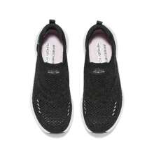 Skechers Women Lightweight Low-Top Comfortable Walking Shoes, Shock-Absorbing Durable Casual Sneakers, 104637-BKW