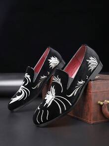 Men's Versatile Casual Plain Canvas Slip-On Loafers, Suitable For Spring, Summer, Autumn And Winter - Black - View 2