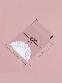 50个1套透明自粘卡通图案面包袋随机包装袋一次性食品包装袋耐油牛皮纸袋吐司袋甜甜圈贝果袋 - 動物表情袋50pcs - 查看 7